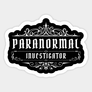 Vintage Paranormal Investigator Sticker
